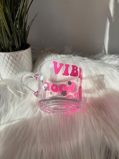 Tasse en verre “Good Vibes Only”
