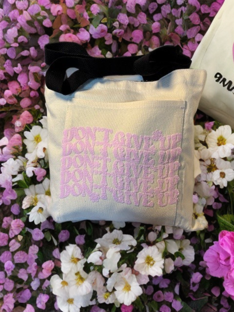 👜 Tote Bag avec poche – Don’t Give Up