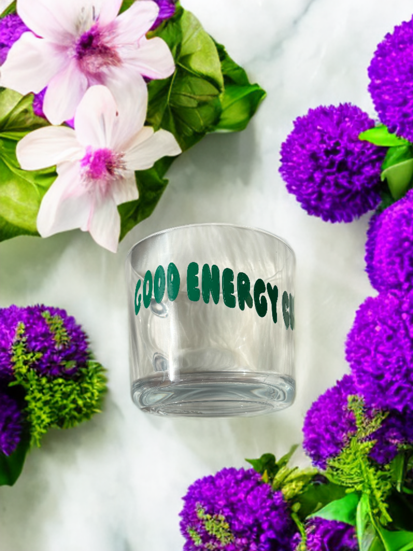 Tasse en verre “Good Energy Club”